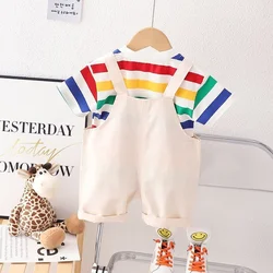 Conjunto a rayas de verano para niños – Mono deportivo infantil
