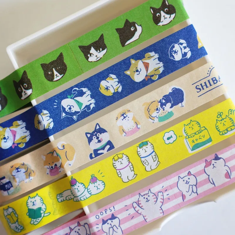 Set de manualidades con cinta washi de gatos y animales - imagen 3