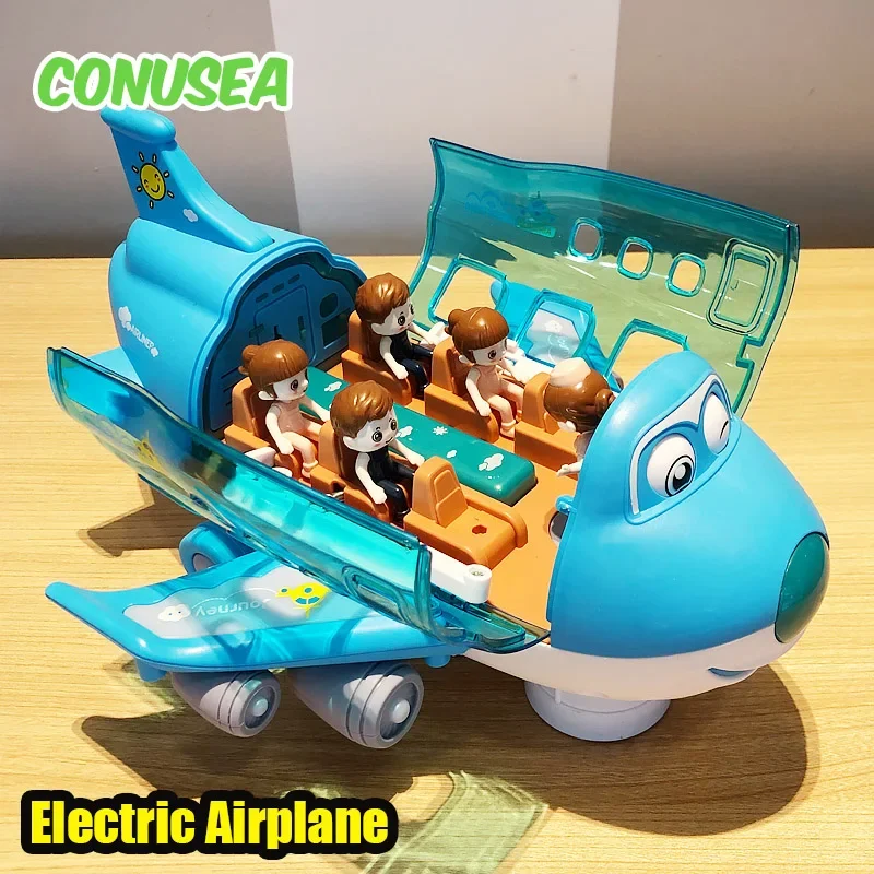 Avión eléctrico con luces LED y música para niños - imagen 2
