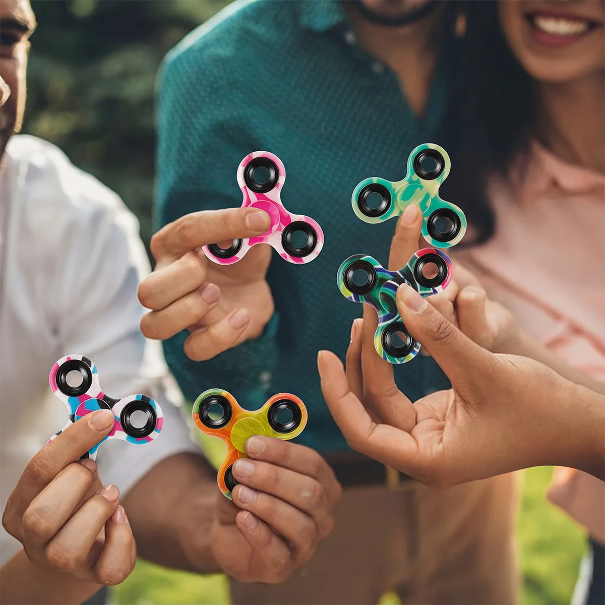 Spinner antiestrés de mano arcoíris para concentración y calma - imagen 5