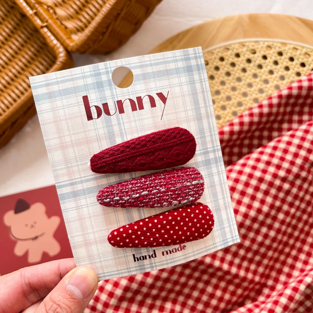 Horquilla con lazo rojo para bebé - Accesorio de cabello infantil - imagen 3