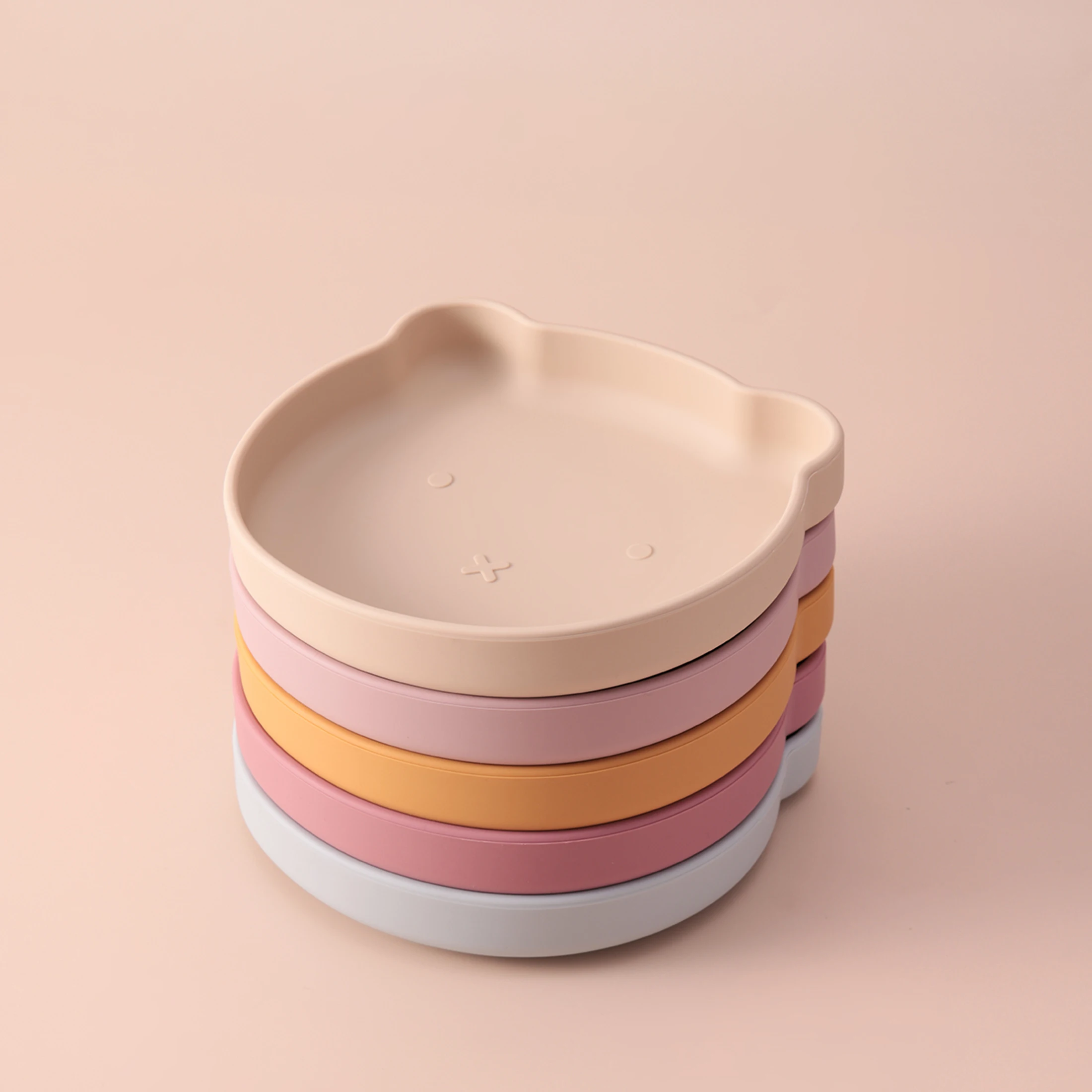 Plato de silicona antideslizante para bebés – Oso sin BPA - imagen 3