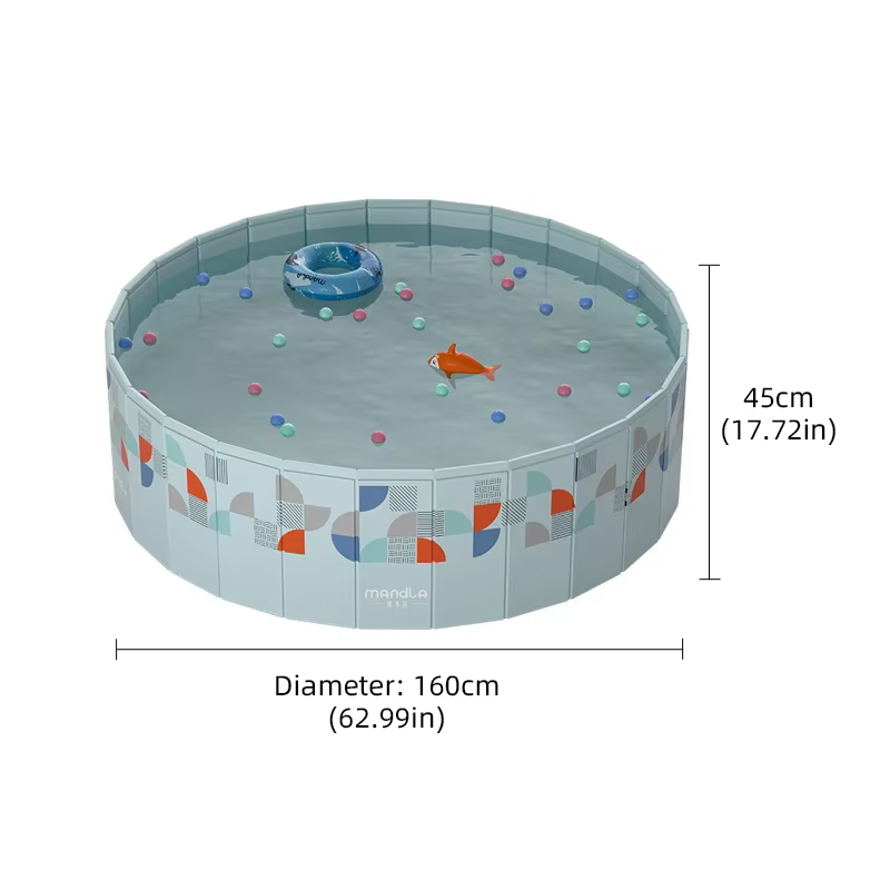 Piscina infantil plegable – PVC resistente para jardín y patio - imagen 5
