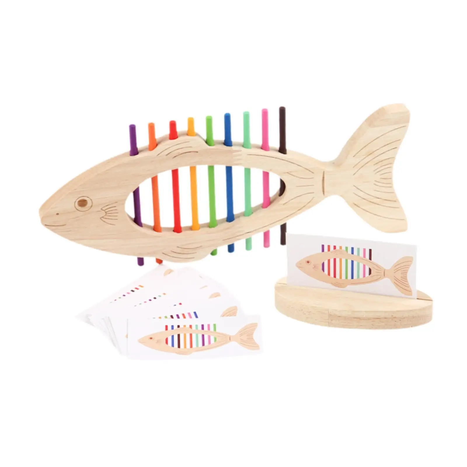 Juguete clasificador de colores en madera para preescolar - imagen 5