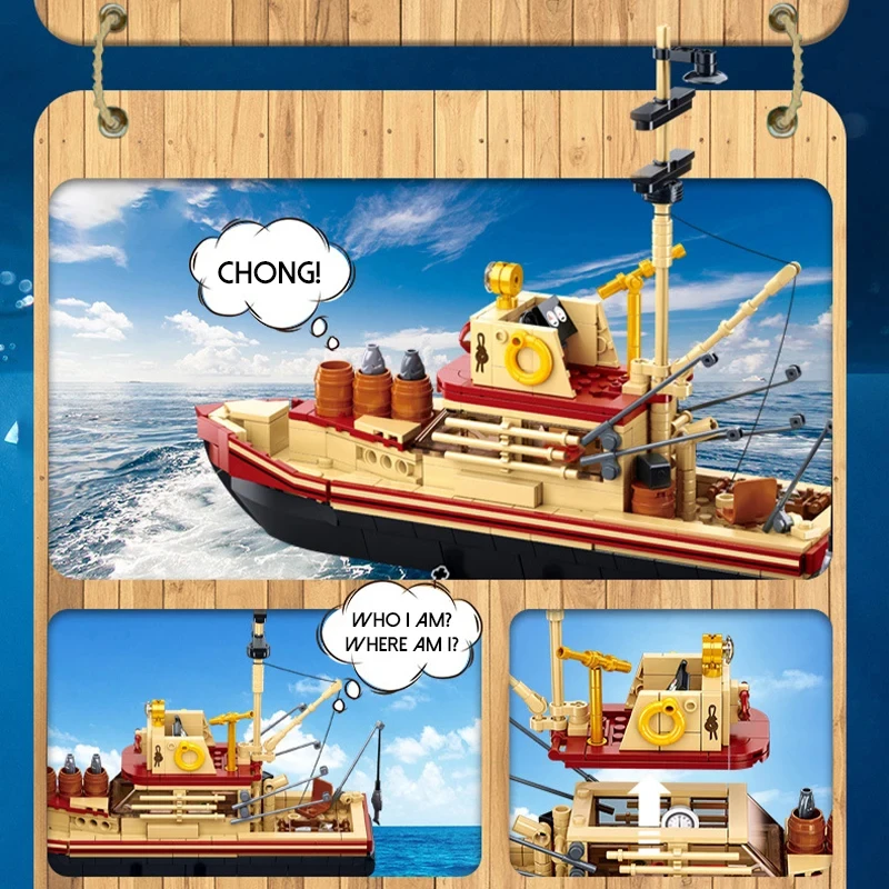 Barco pirata de construcción para niños - imagen 5