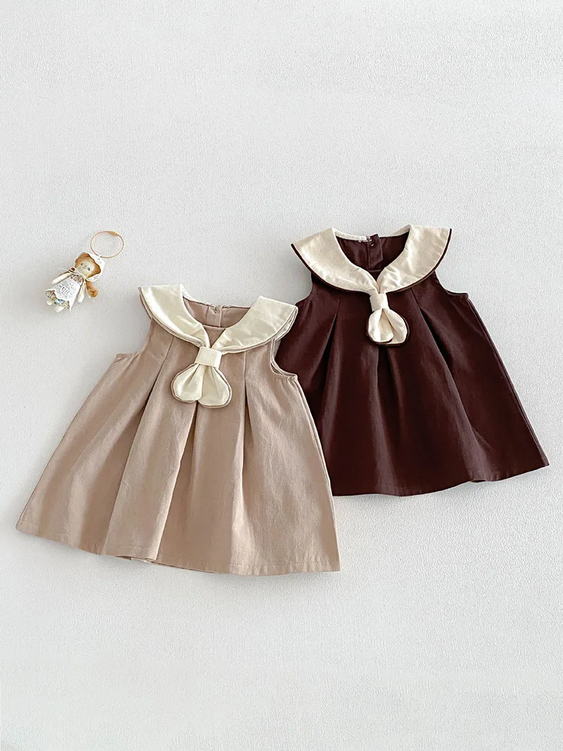 Vestido de verano sin mangas para niñas – estilo vintage princesa
