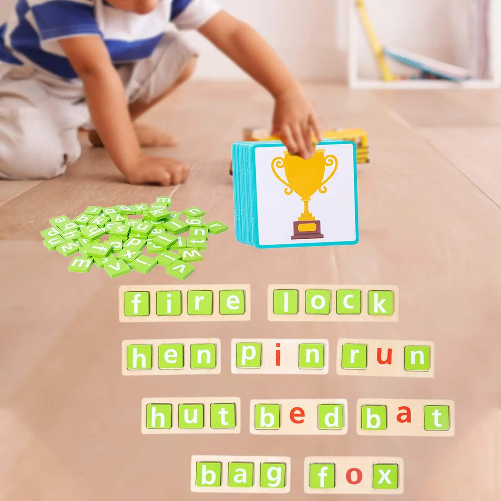 Juguete Montessori clasificación de palabras para preescolar - imagen 4