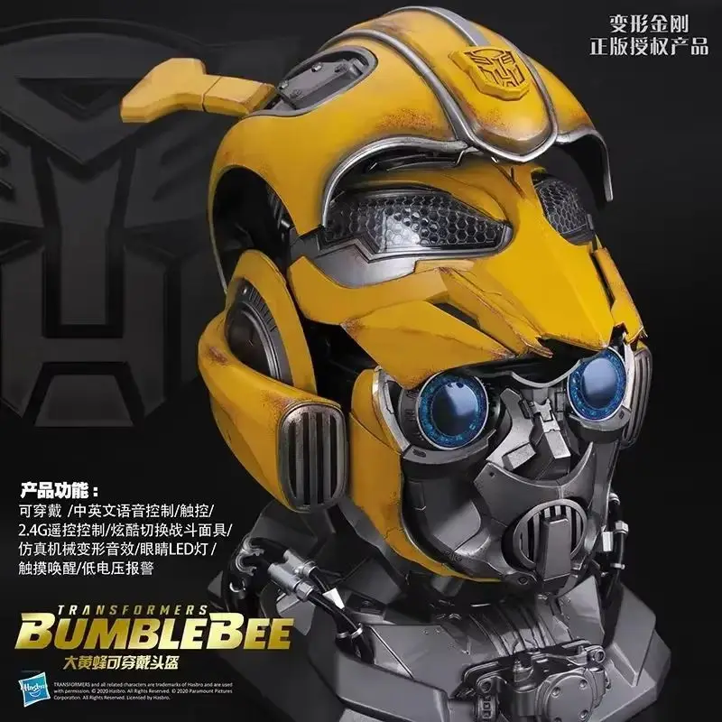 Máscara Bumblebee con control por voz y Bluetooth, luz en ojos - imagen 3