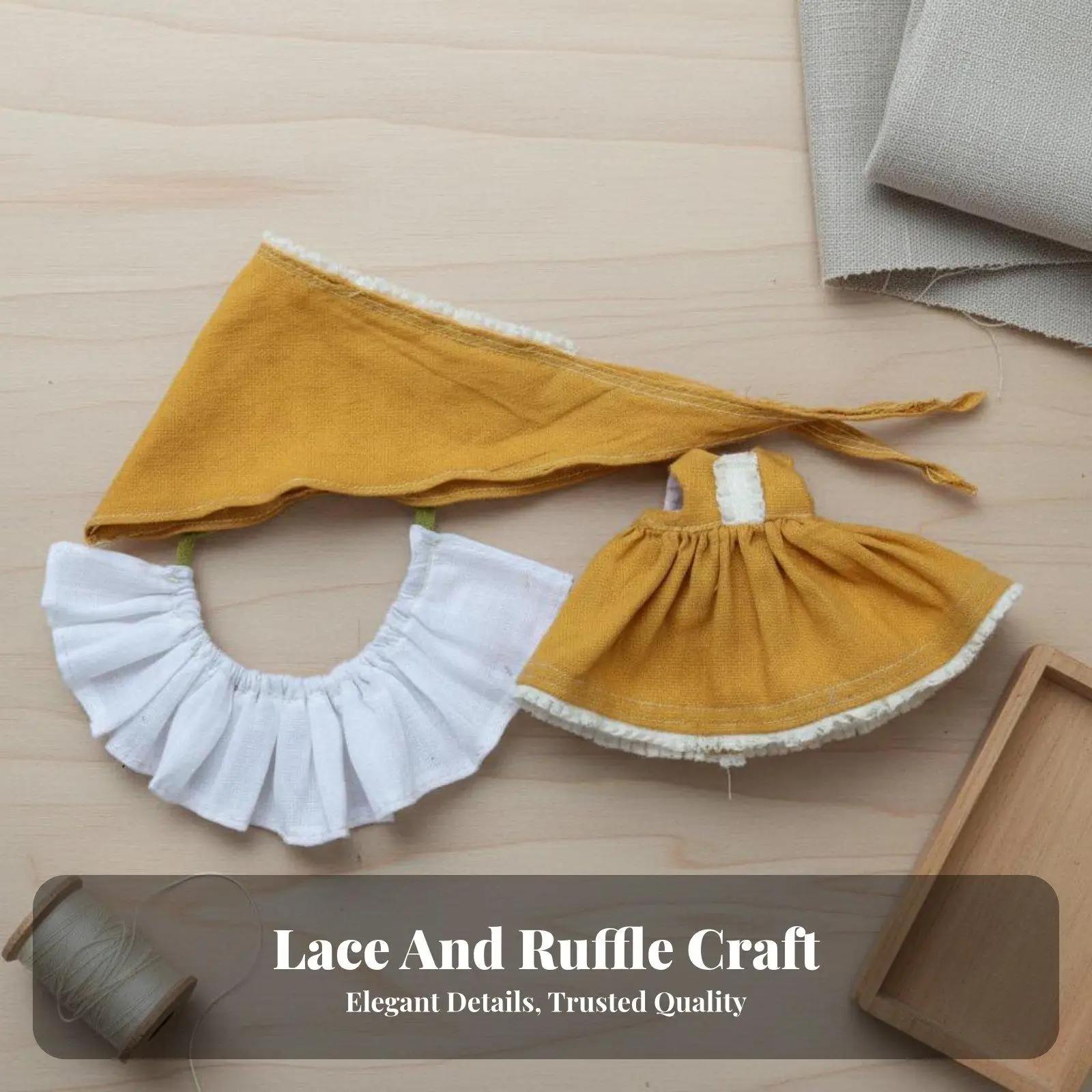 Vestido para muñeca BJD con costuras impecables y acabado fino