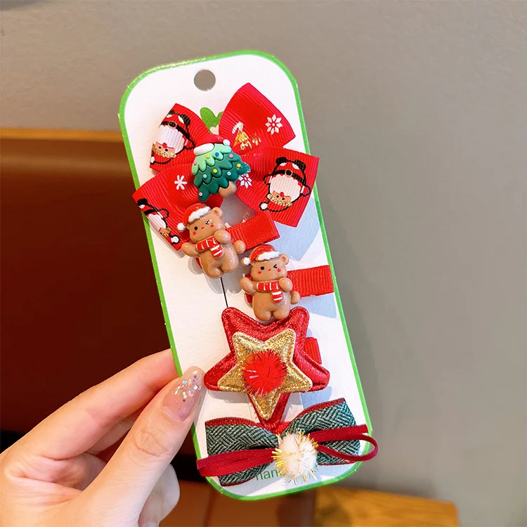 Horquillas de alce y sombreros festivos para niñas en Navidad - imagen 3