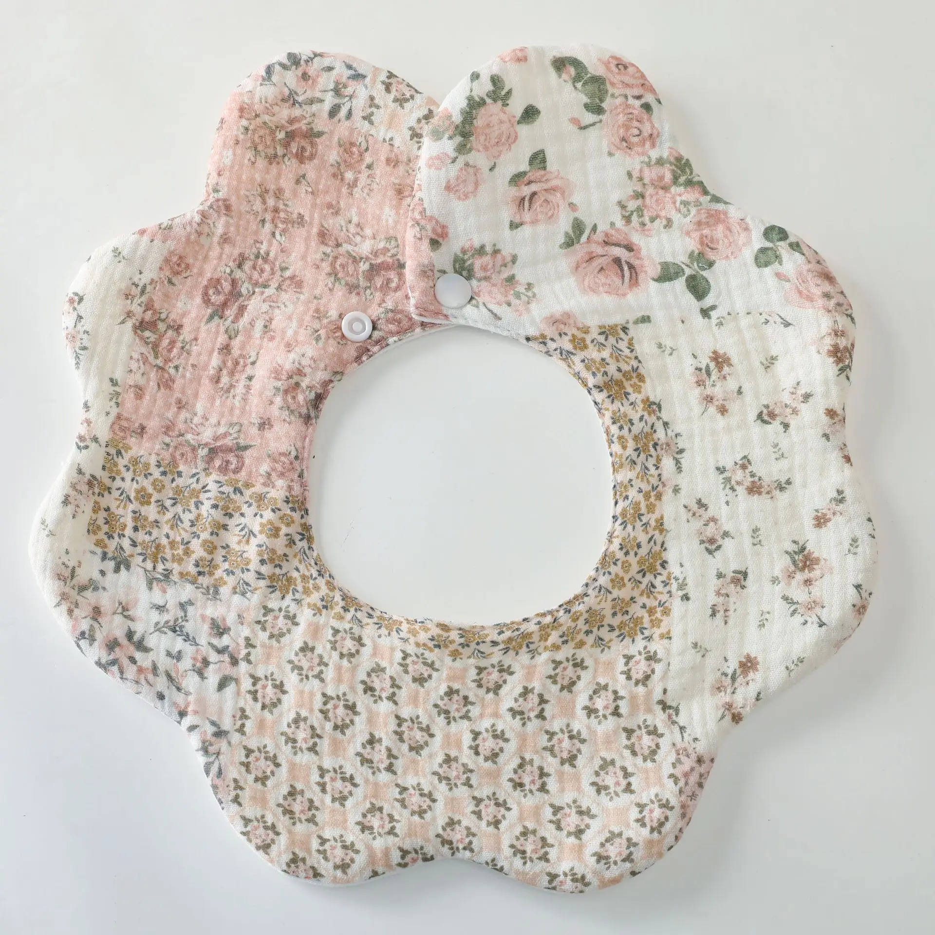 Baberos de bebé gruesos extra absorbentes con estampado floral - imagen 4