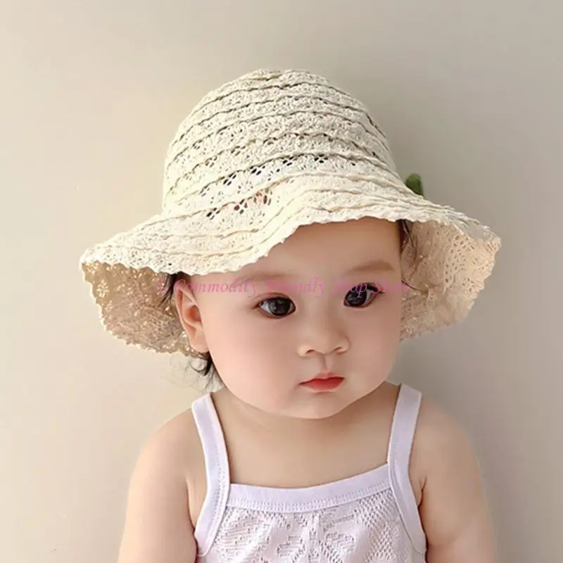 Gorro cubo pescador para bebés de niña a prueba de viento en exterior - imagen 2