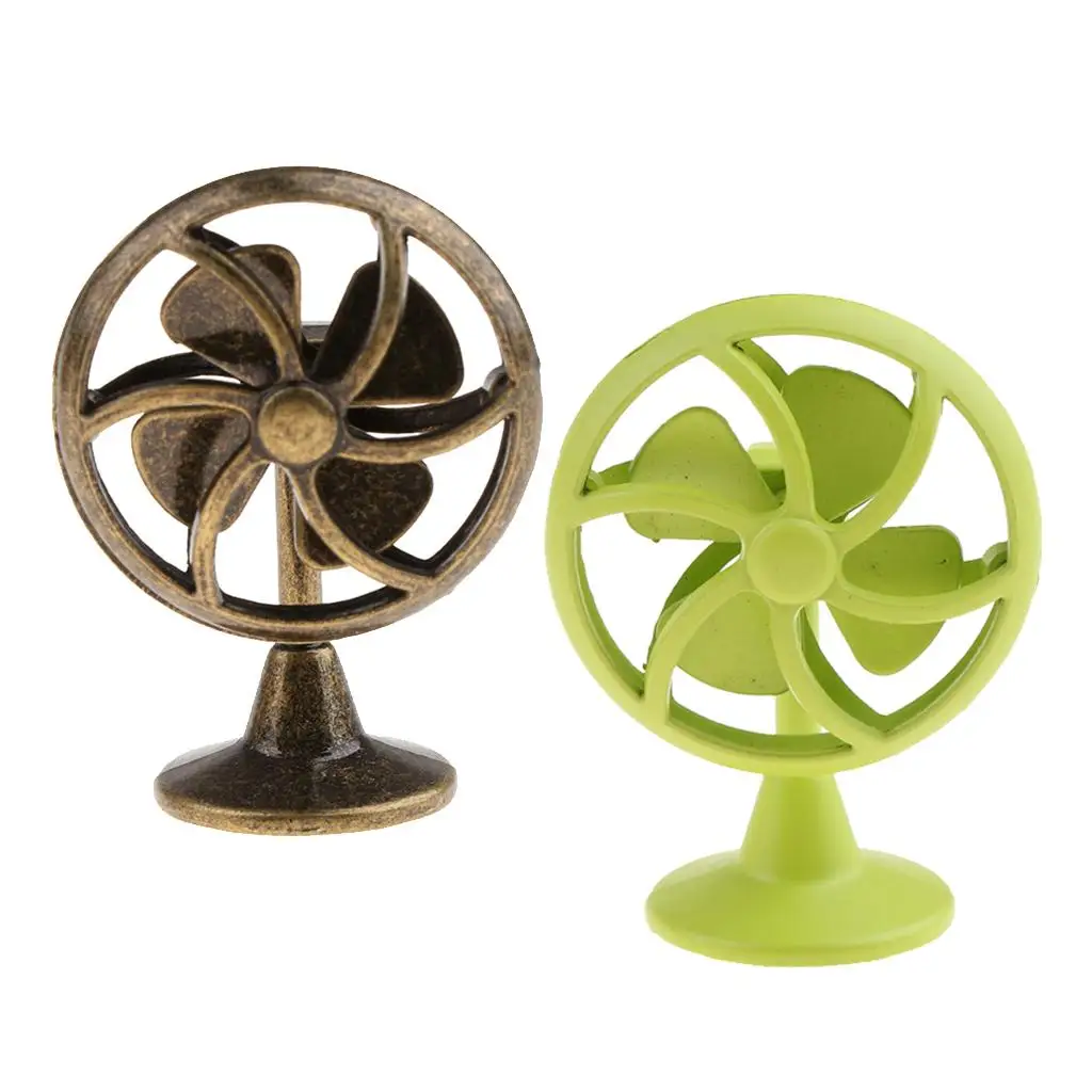 Mini ventilador eléctrico de mesa para casa de muñecas juguete - imagen 2