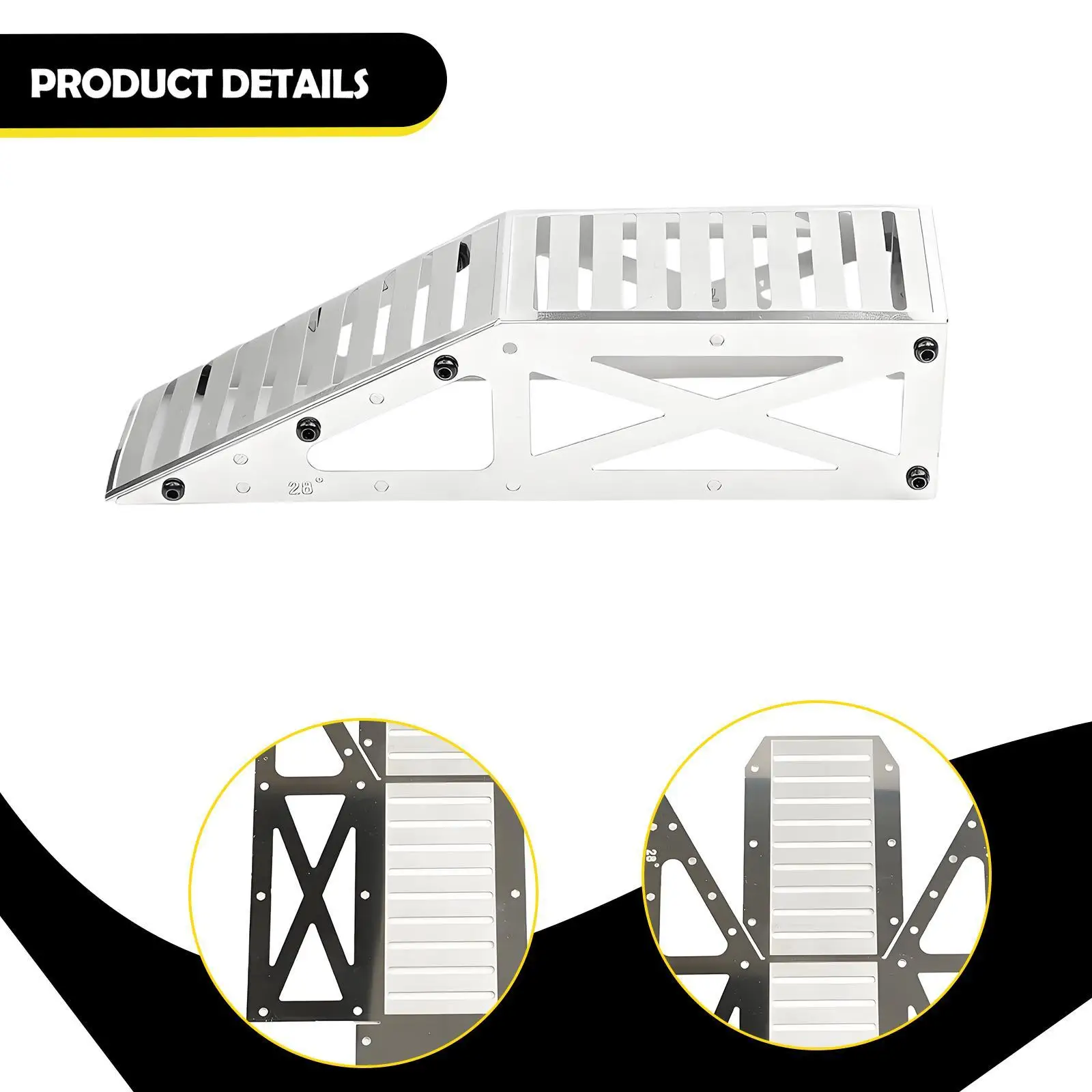 Puente de pista para coche RC acero inoxidable 1/18 - imagen 5