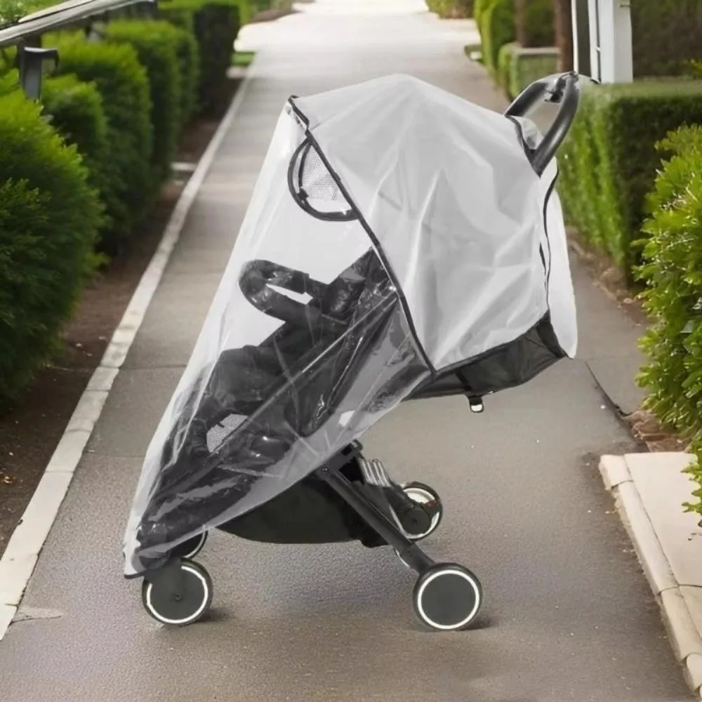 Funda de lluvia transparente para cochecito impermeable y transpirable - imagen 2