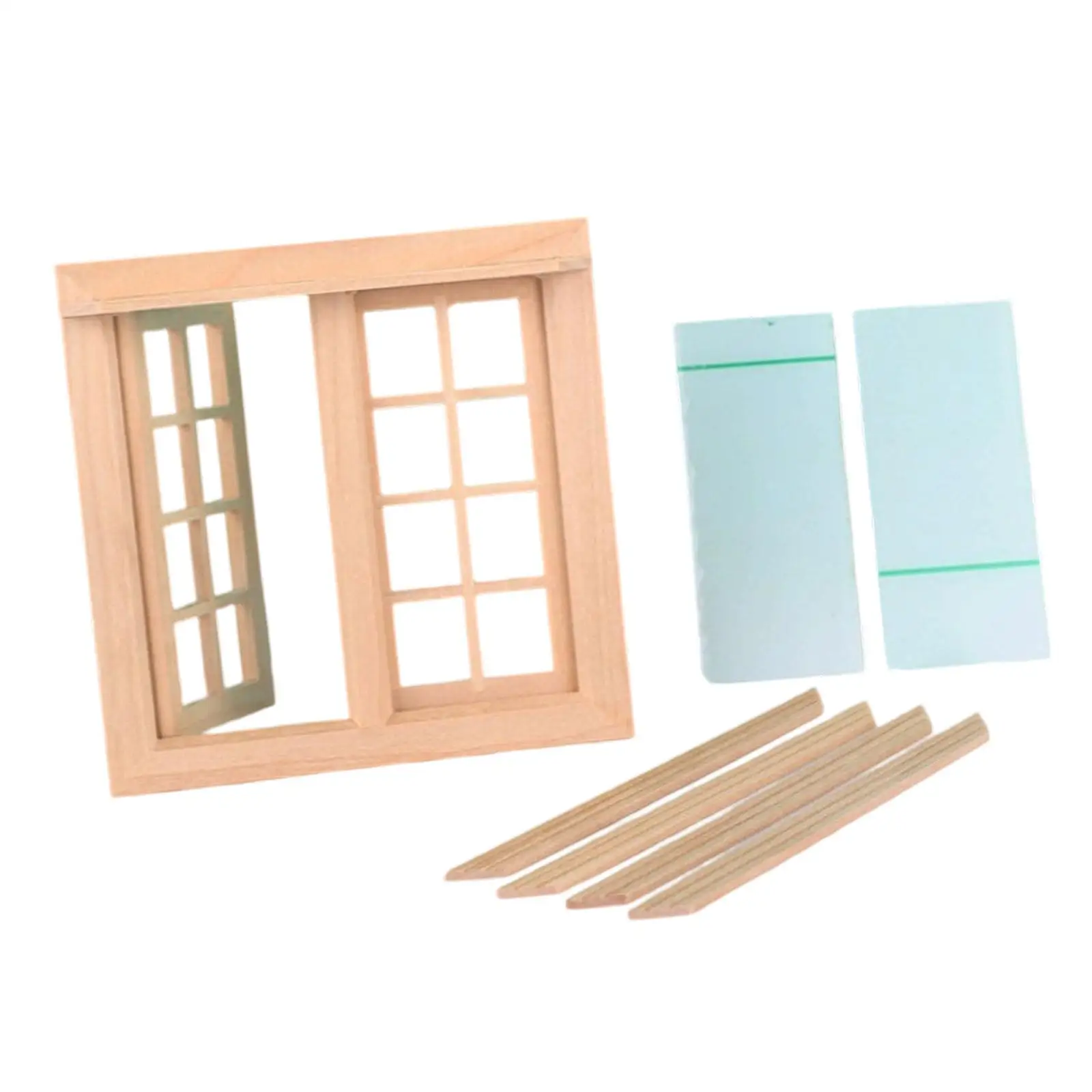 Ventana para casa de muñecas en miniatura – accesorio de simulación - imagen 5