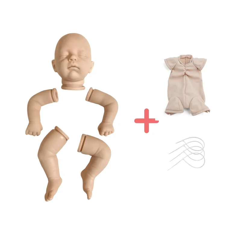 Muñeca reborn sin pintar para terminar a mano con cuerpo de tela