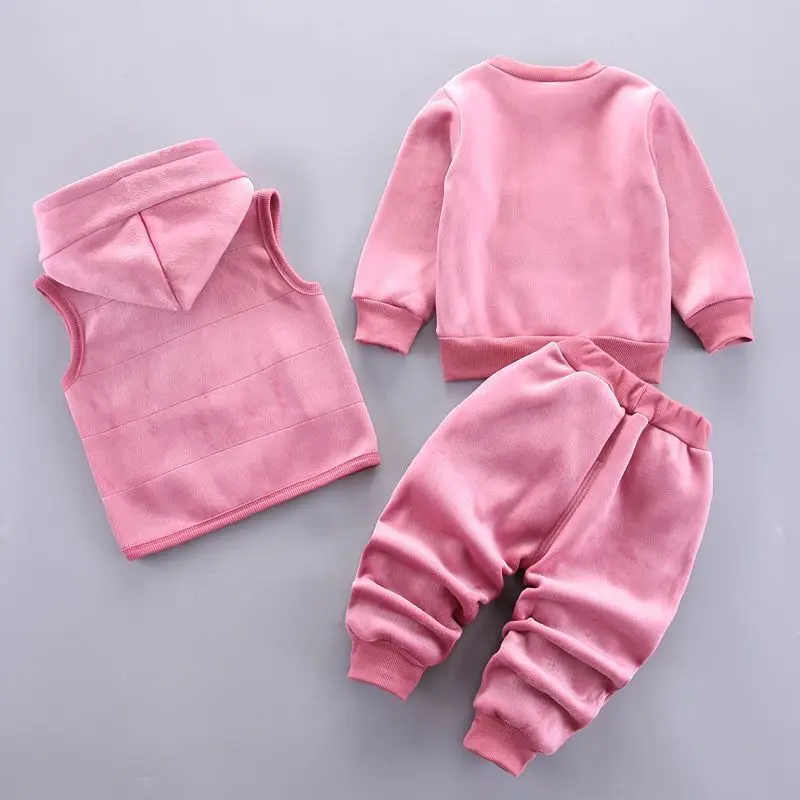 Conjunto forro polar bebé: chaleco con capucha y pantalón cálido - imagen 5