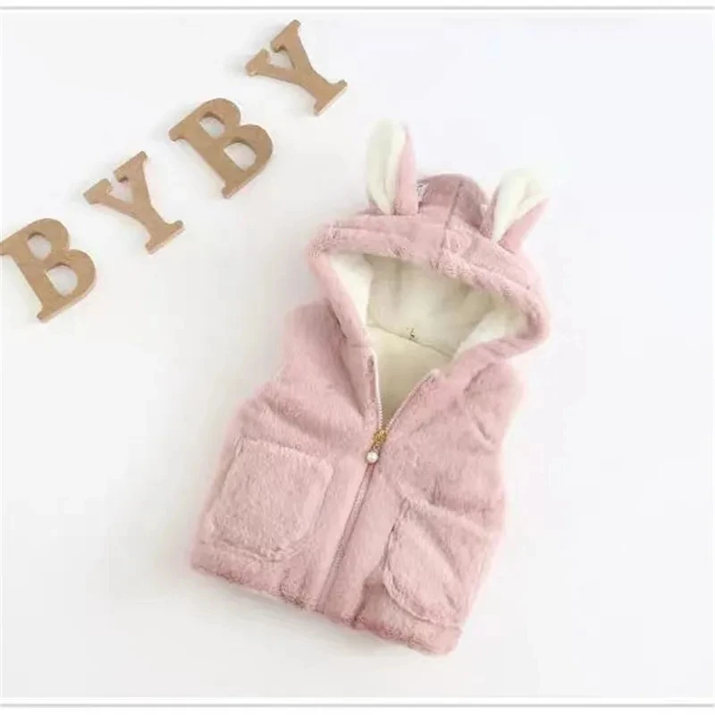 Chaleco terciopelo para bebé – Estilo orejas de conejo - imagen 3