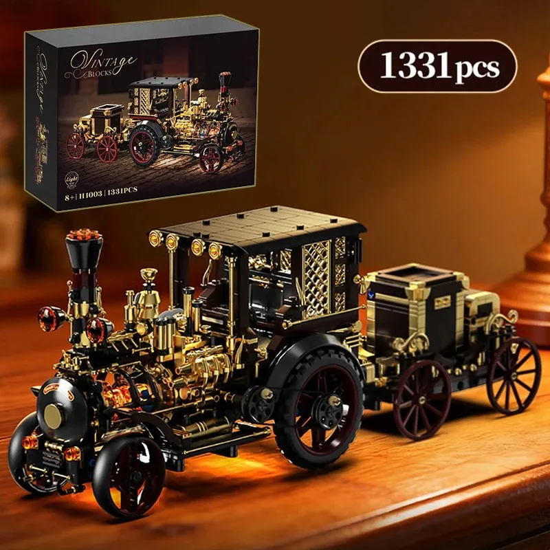 Bloques de construcción de coche steampunk vintage retro