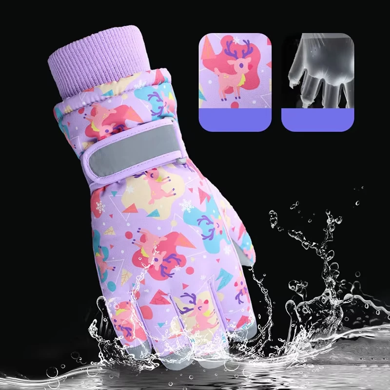 Guantes de esquí para niños - Calientes, impermeables y antideslizantes - imagen 3