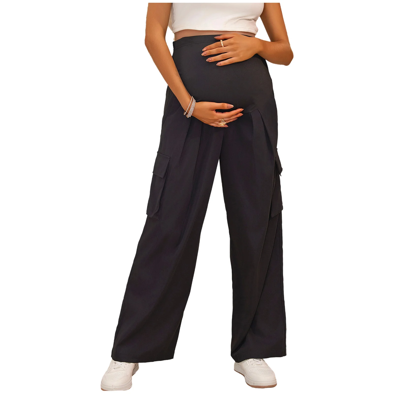 Falda vaquera de maternidad – vista frontal