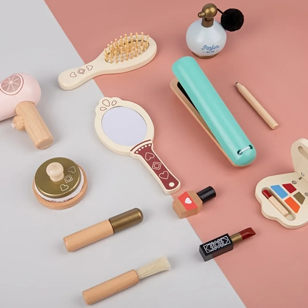 Juego de maquillaje infantil de madera – Montessori para niñas - imagen 2