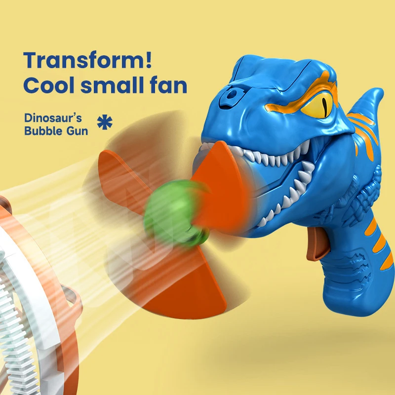 Soplador de burbujas con dinosaurio para niños – Eléctrico portátil - imagen 4