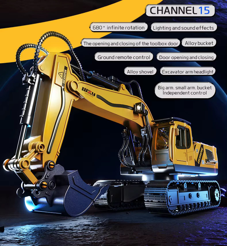 Contenido del paquete excavadora RC