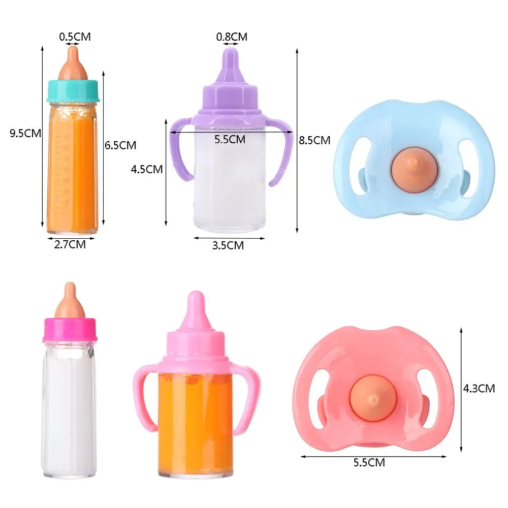 Set de alimentación para muñeca de 18 pulgadas con biberón y babero - imagen 4