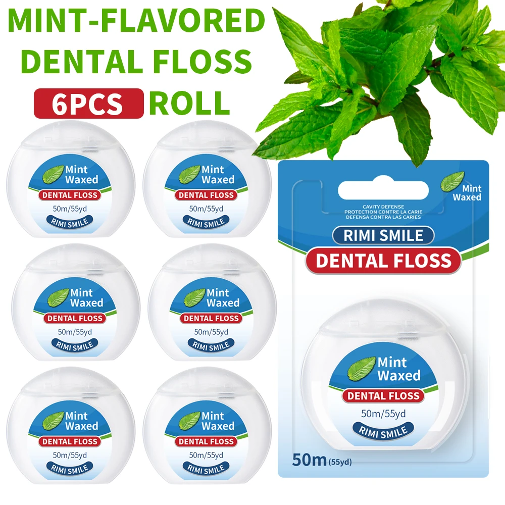 RIMISMILE hilo dental ultrafino de menta en palitos desechables - imagen 2