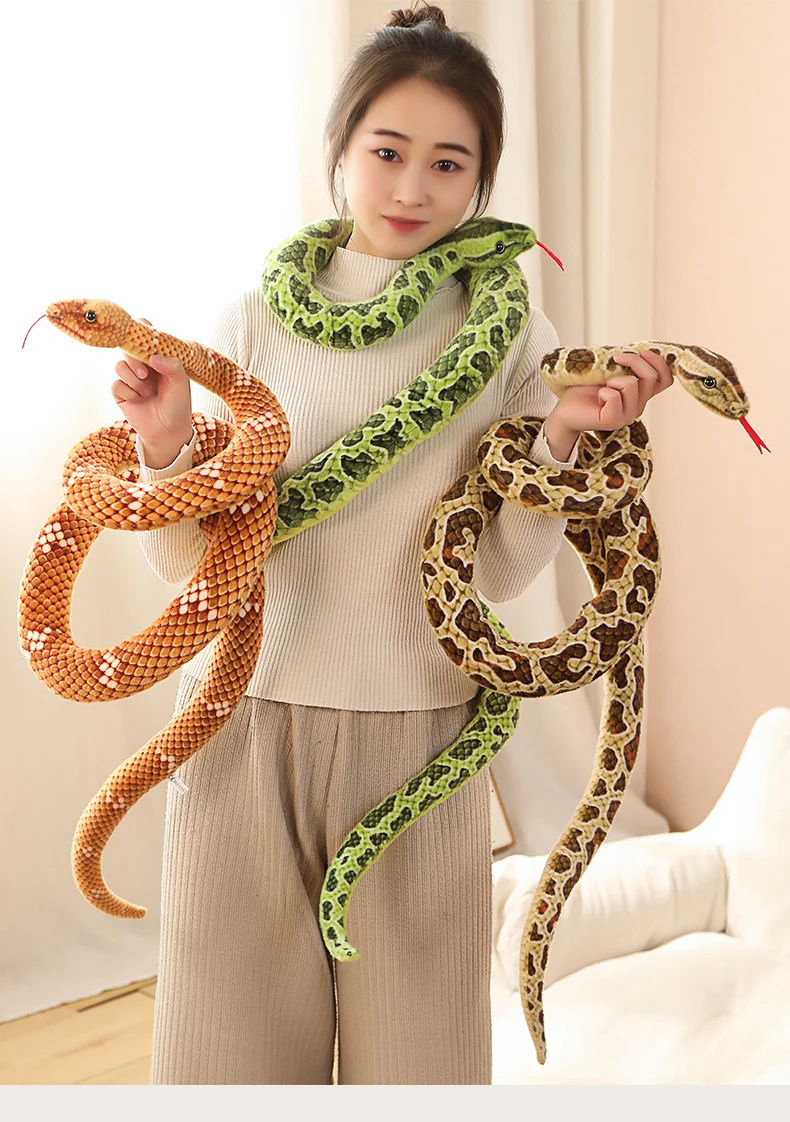 Peluche serpiente gigante de colores, juguete suave para regalo - imagen 2