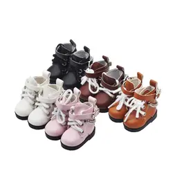 Zapatos de muñeca de cuero PU con cadena y botas mini