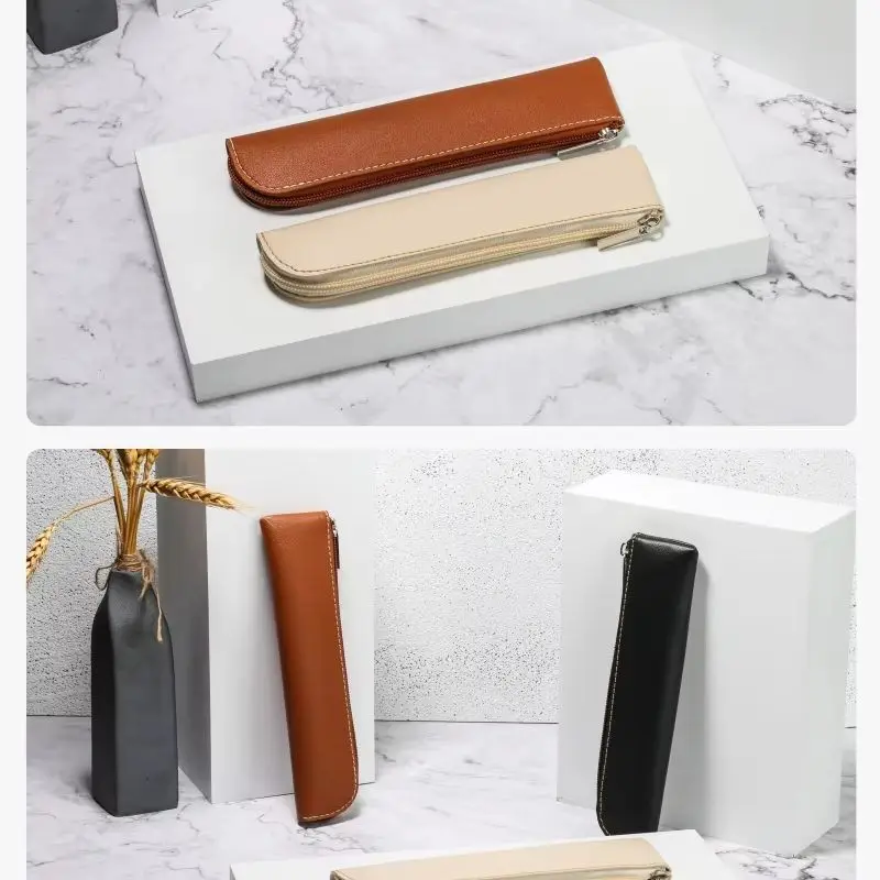 Estuche de lápices con cremallera en piel sintética para niñas - imagen 2