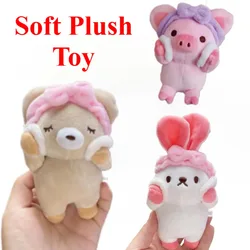 Llavero de peluche infantil con cerdito, oso y conejito para bolso