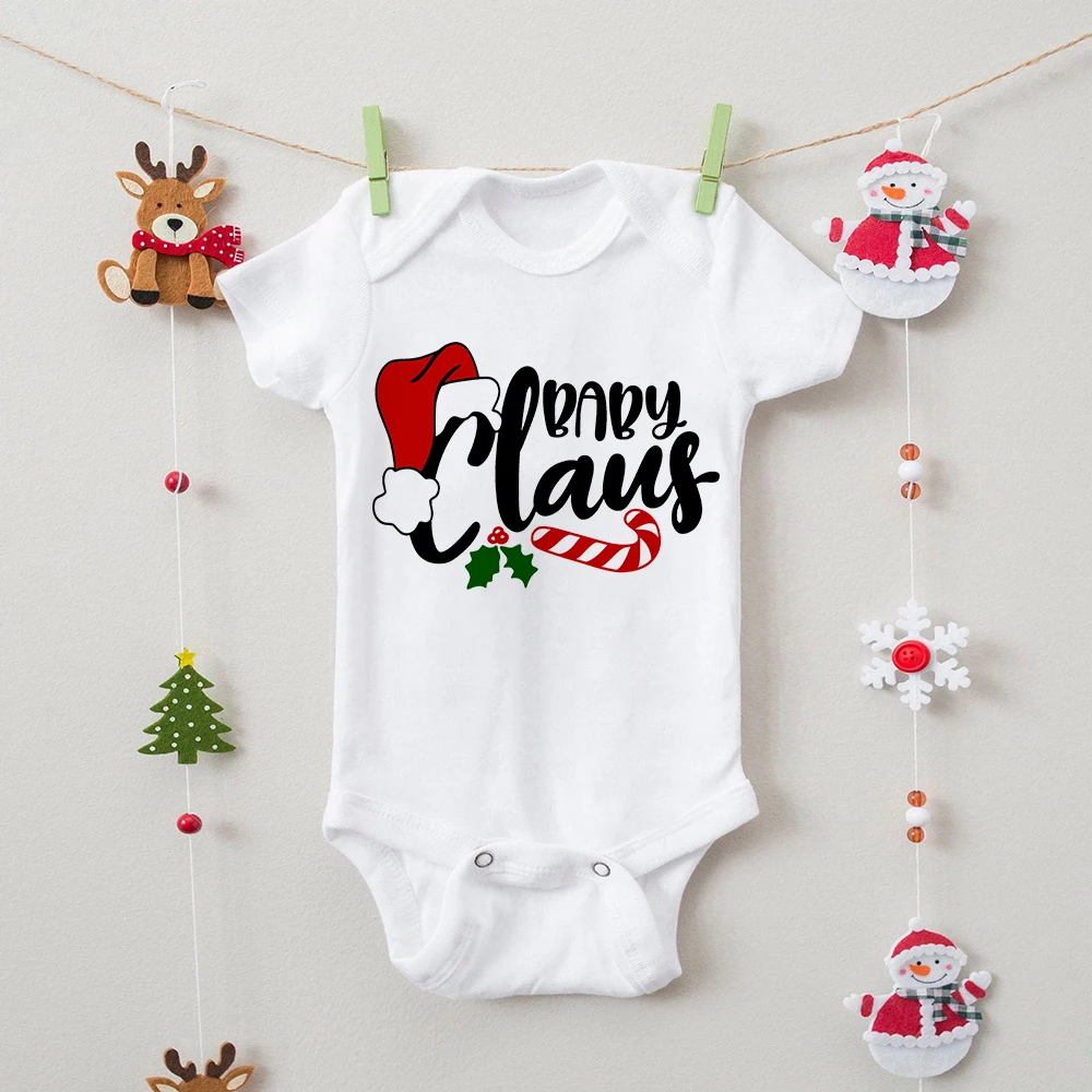 Conjunto familiar navideño a juego: monos y camisetas de fiesta - imagen 3
