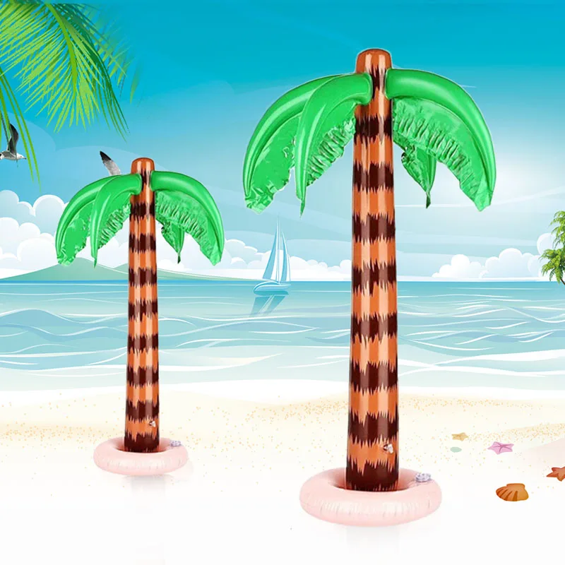 Árbol de coco inflable para exterior, planta verde