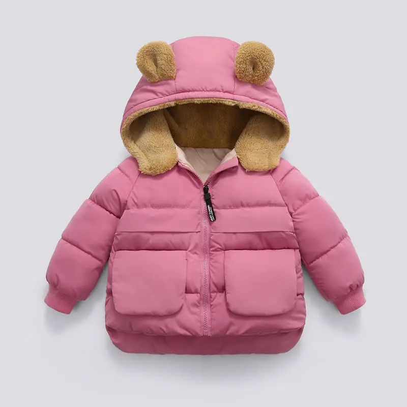 Abrigo forro polar con capucha para niñas – Diseño coreano invierno - imagen 3