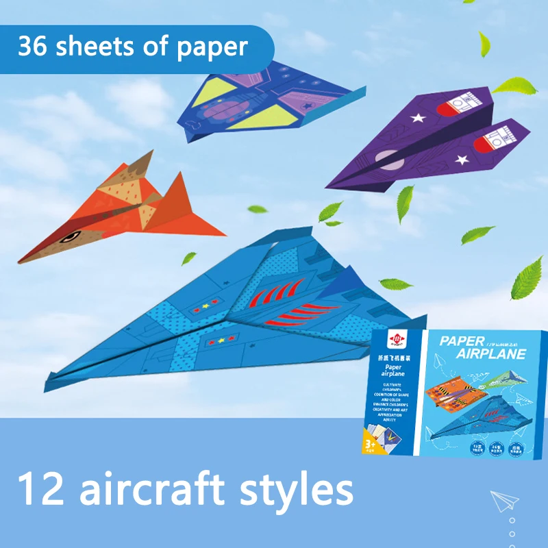 Avión de papel origami para niños, juguete educativo - imagen 3