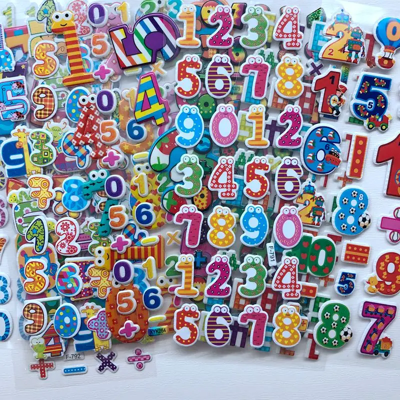 Pegatinas 3D de letras y números para álbum de recortes - imagen 2