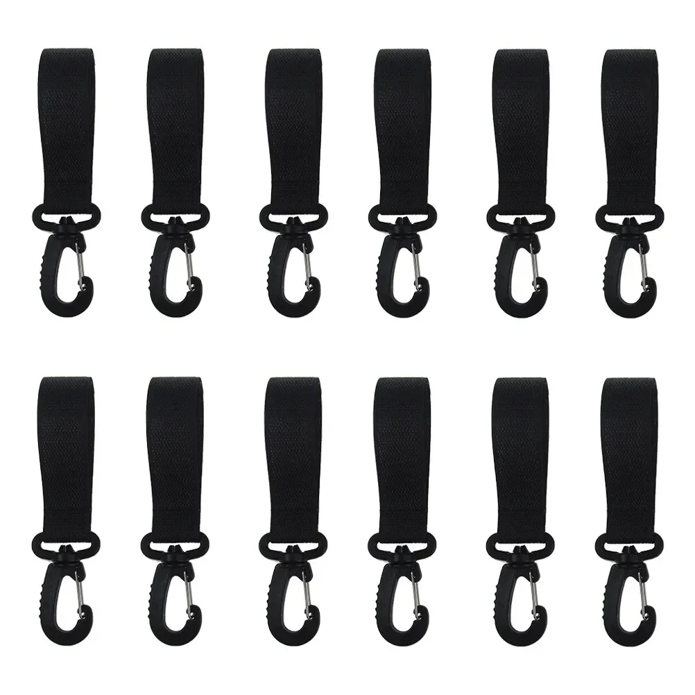 Ganchos cochecito giratorios con clips para bolsas de pañales