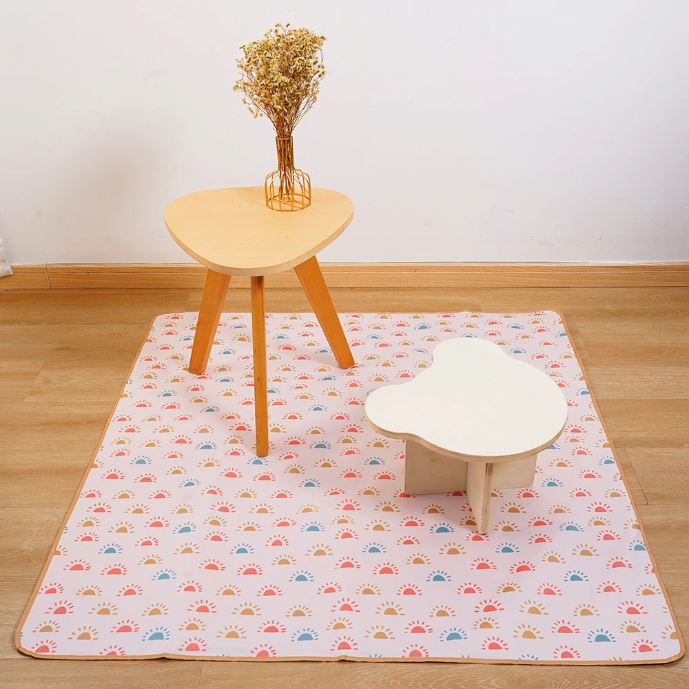 HappyFlute Alfombrilla antideslizante para niños 110x110 cm Impermeable