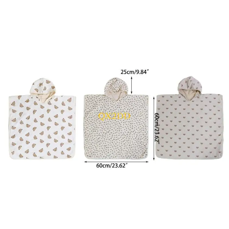 Toalla de baño con capucha absorbente y suave para recién nacido - imagen 4