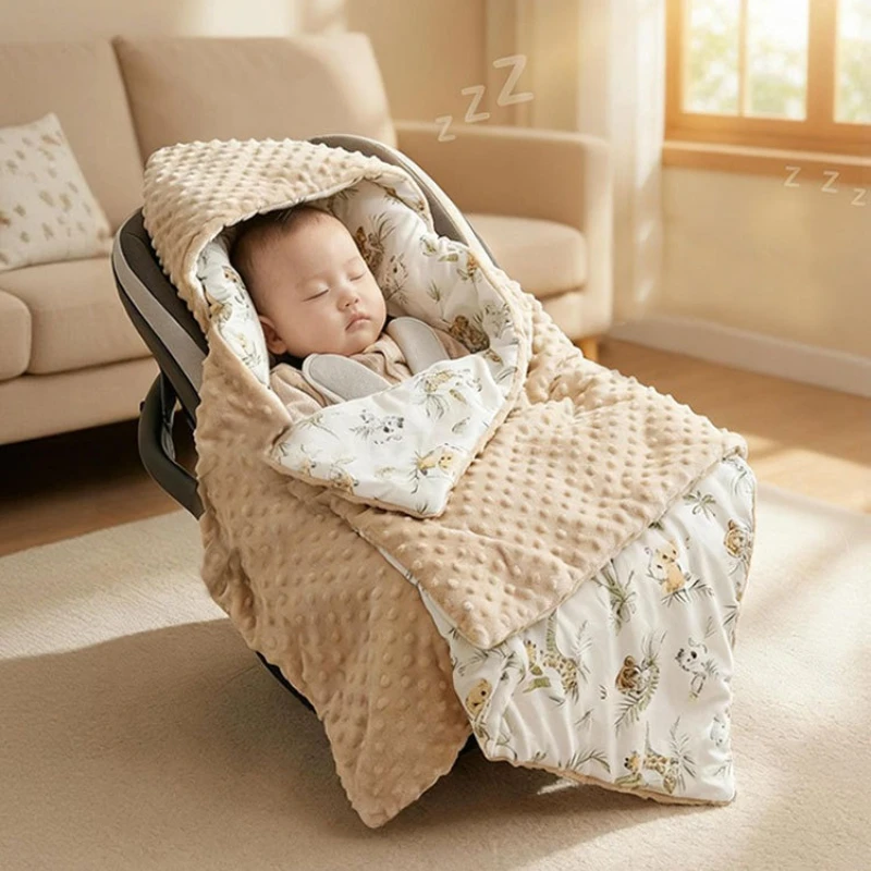 Saco térmico para cochecito de bebé – Manta con capucha a prueba de viento