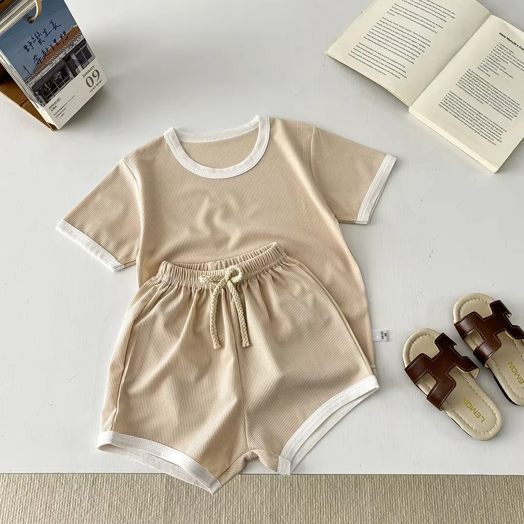 Conjunto infantil de verano, tejido fino y suelto