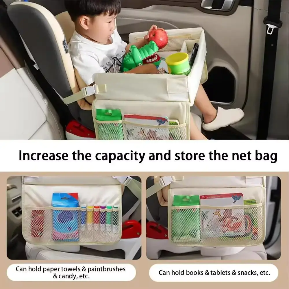 Bandeja de asiento para coche infantil con mesa plegable y soporte