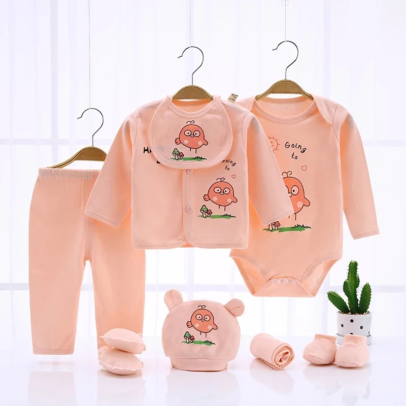Conjunto ropa algodón bebé niña 0-3 meses – Mono pájaros y pantalones - imagen 2