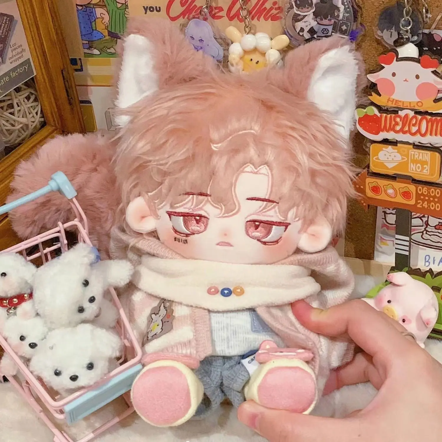 Peluche coleccionable de 20 cm con estilo de ídolo coreano