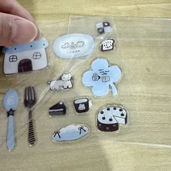Pegatinas epoxi de gatitos con dibujos animados 3D para decorar