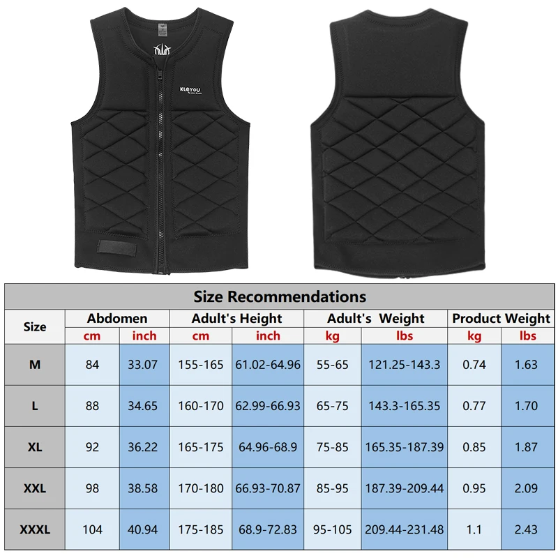 Chaleco salvavidas de neopreno unisex para adultos con flotabilidad - imagen 4